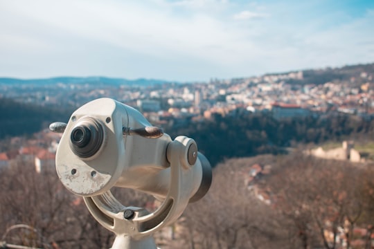 white and gray telescope on top of the mountain during daytime in Veliko Tarnovo Bulgaria