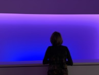 A vibrant gradient wall showcasing the signature colors of visionhue in natural light.