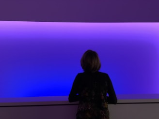 A vibrant gradient wall showcasing the signature colors of visionhue in natural light.