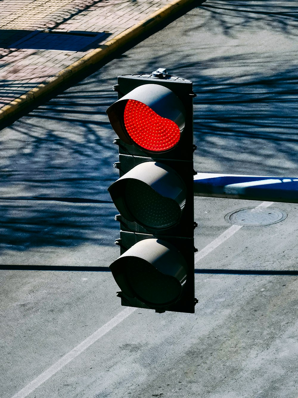 traffic light with red light