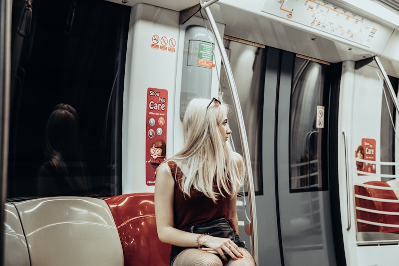 Seductive woman on red car