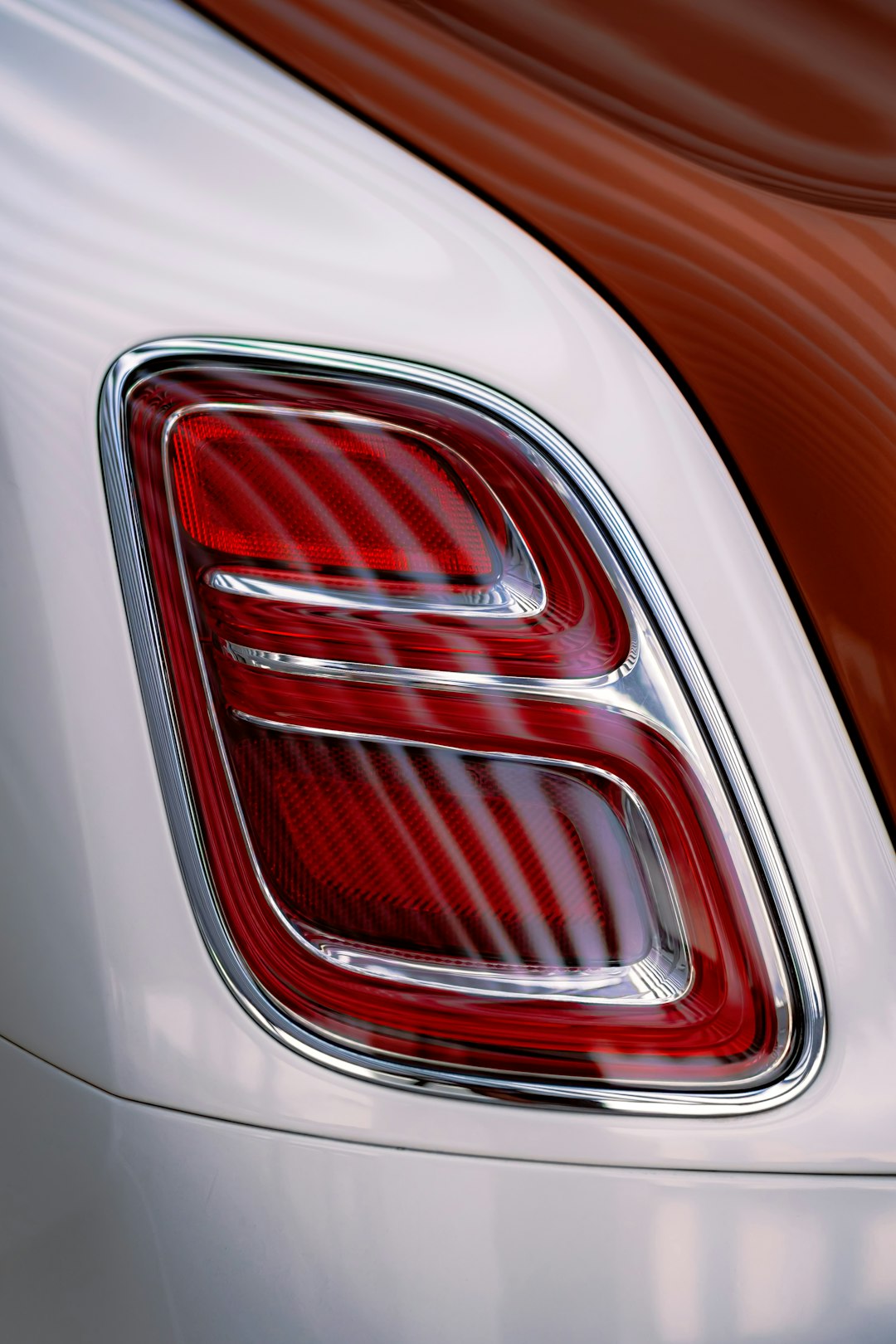 orange and silver car tail light
