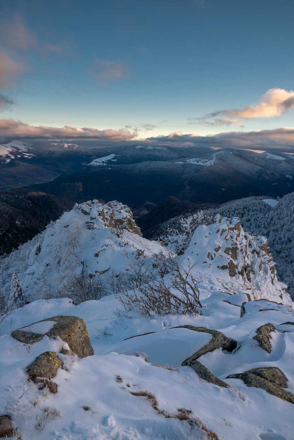 snow covered mountain during daytime