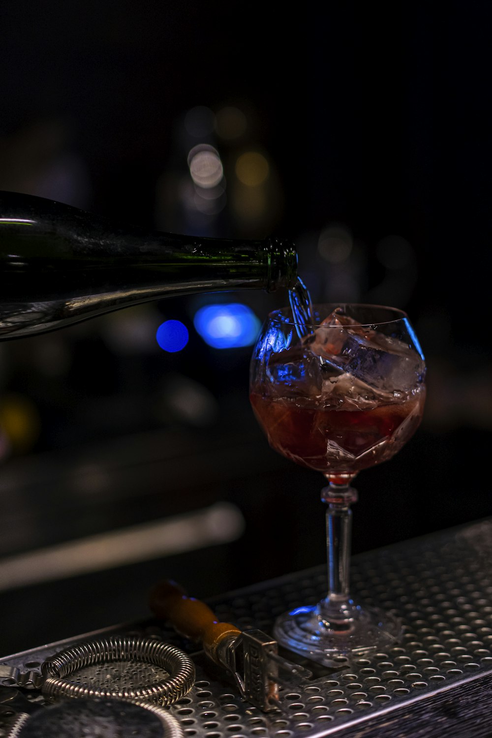 clear wine glass with red wine