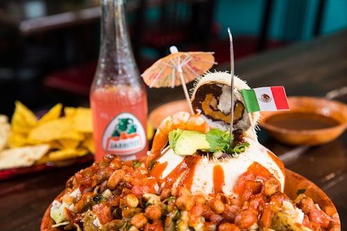 A delicious traditional Mexican dish beautifully presented.