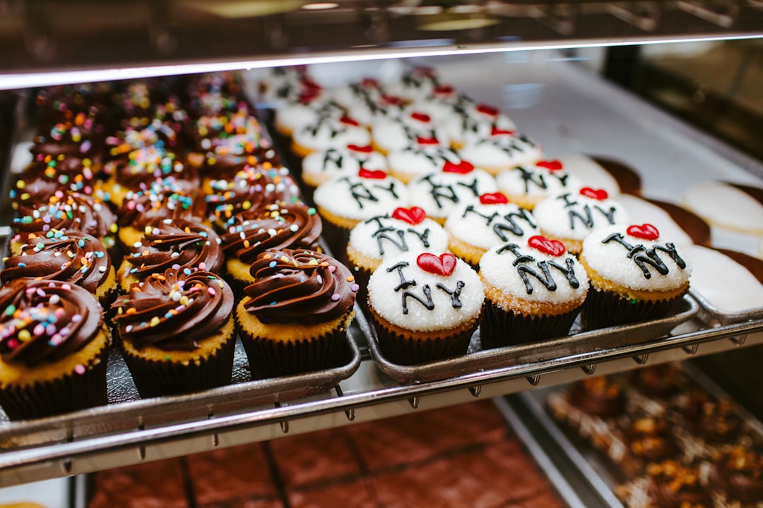 cupcakes on stainless steel rack