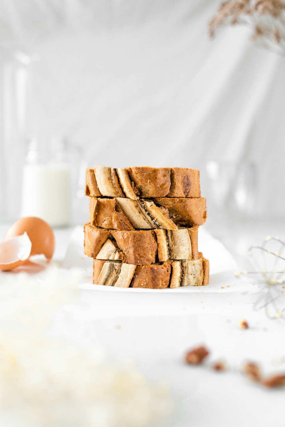 brown cookies on white table