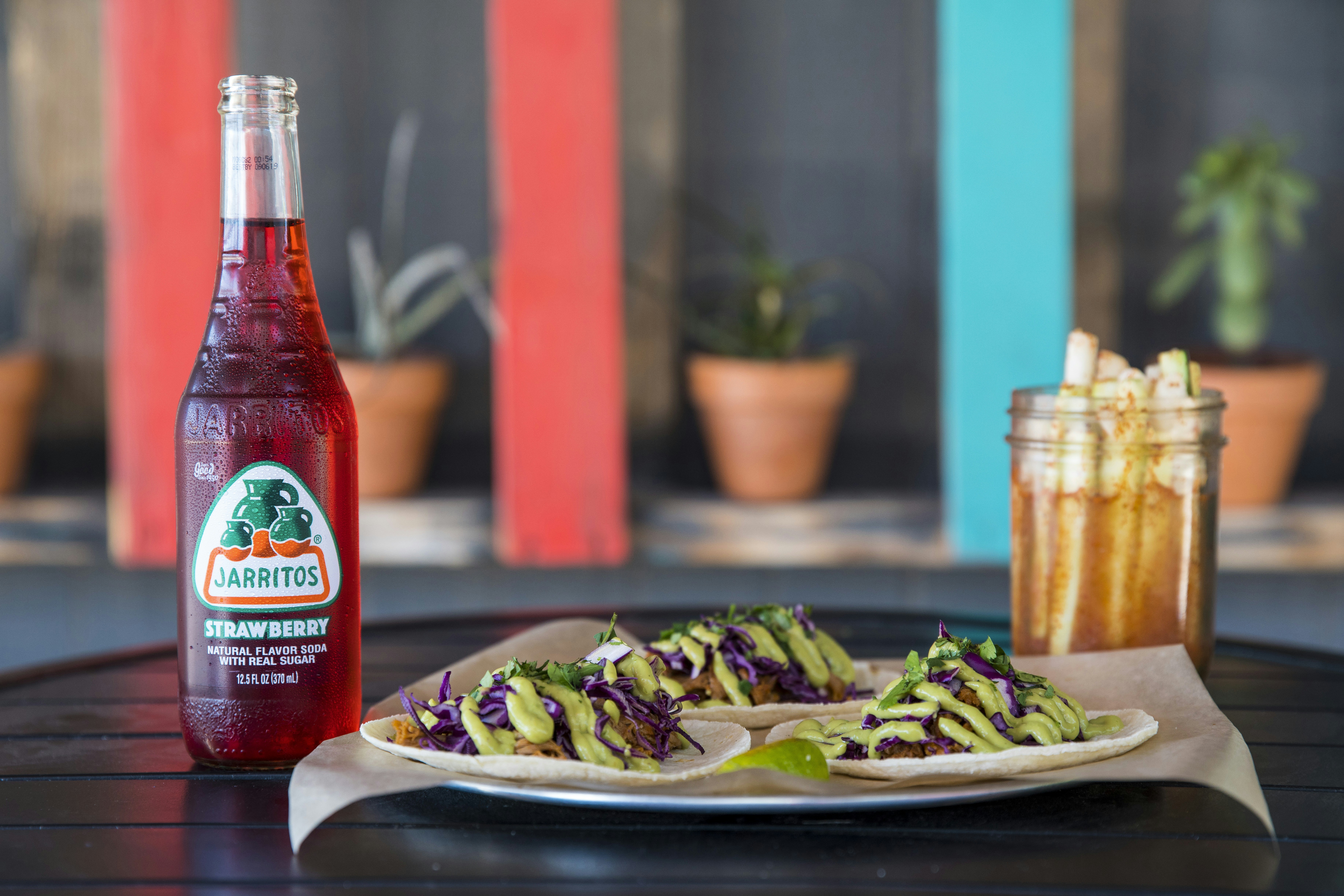 red and white labeled bottle