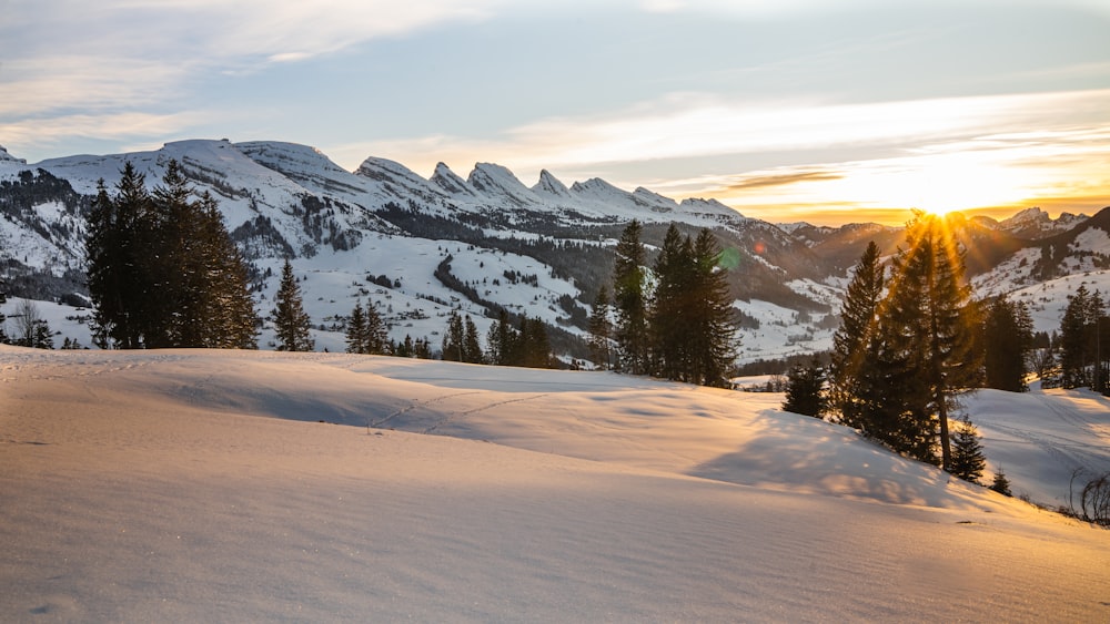 snow covered mountain during daytime