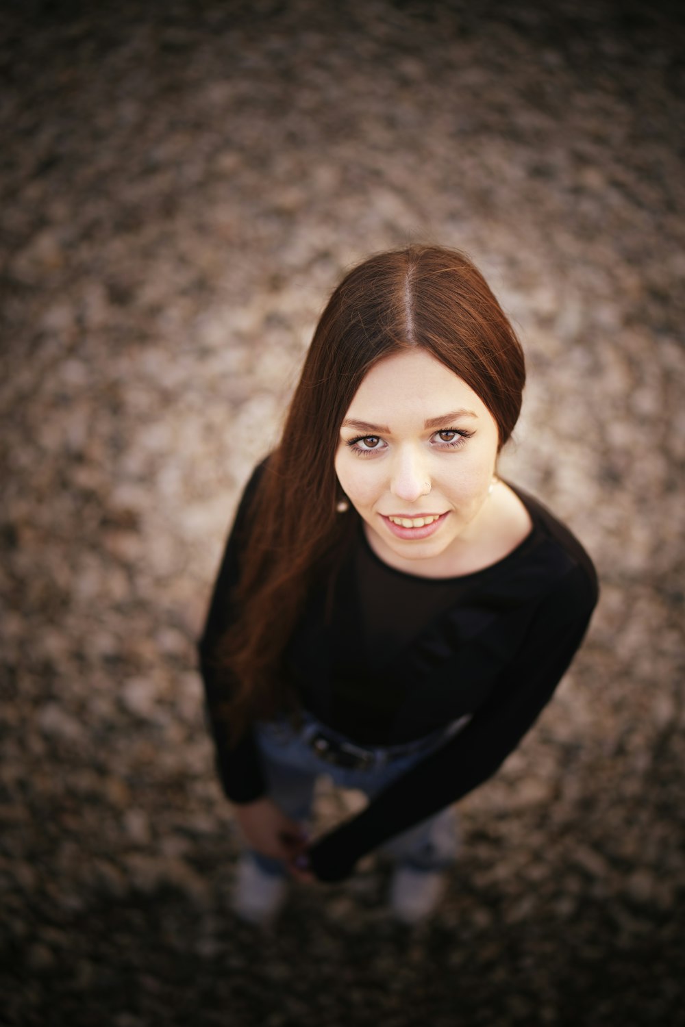 woman in black long sleeve shirt