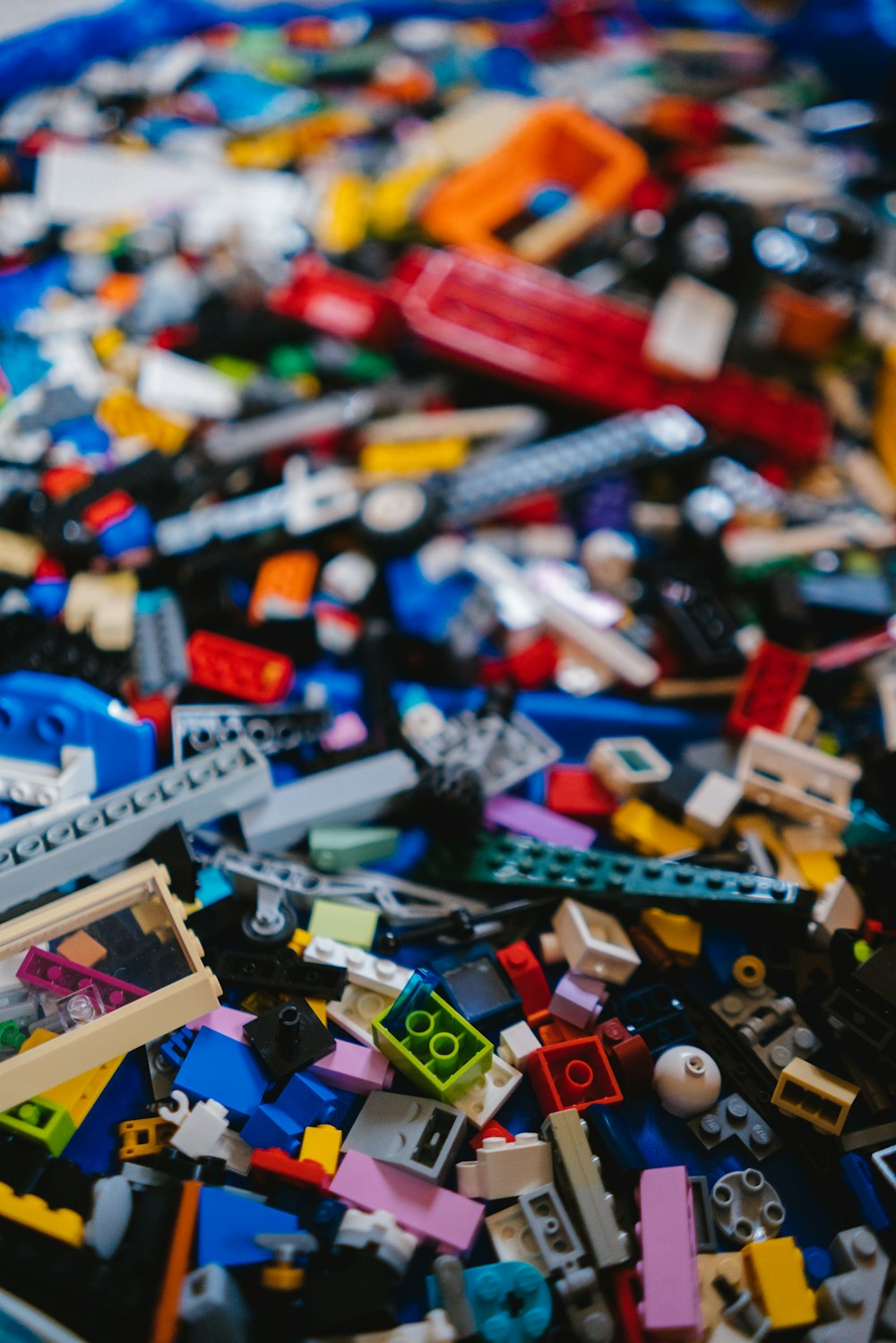 lego blocks on white plastic toy