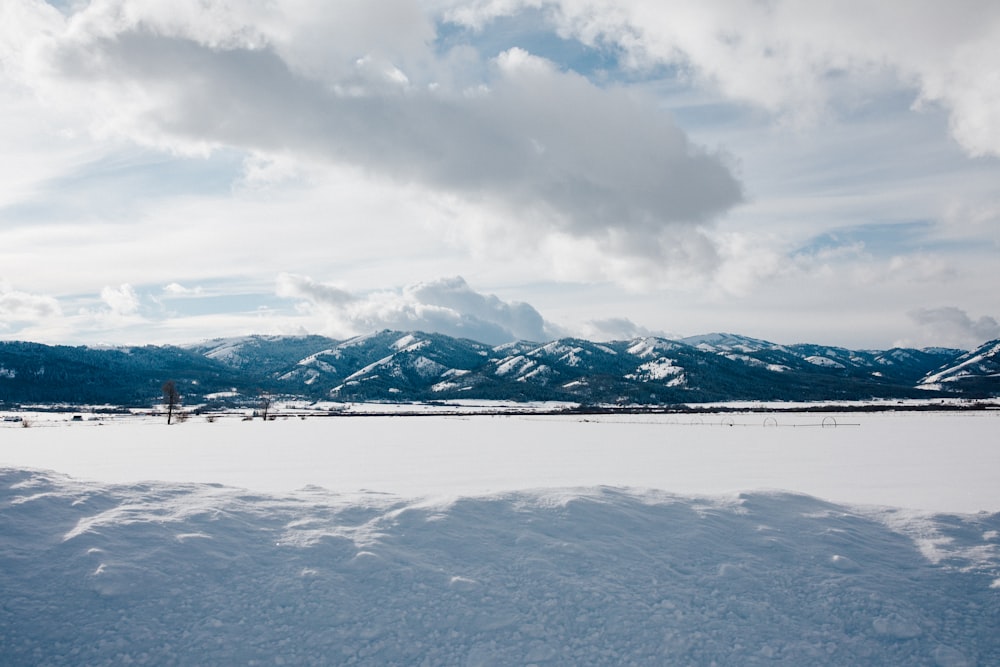 snow covered mountain under cloudy sky during daytime