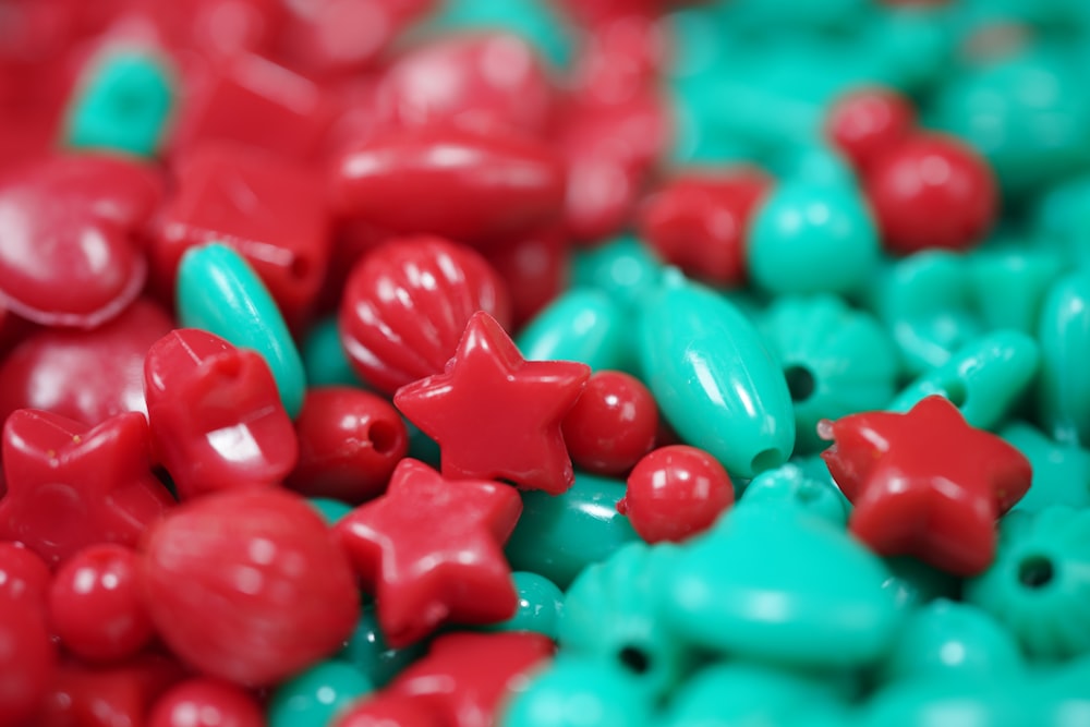 red and white heart candies