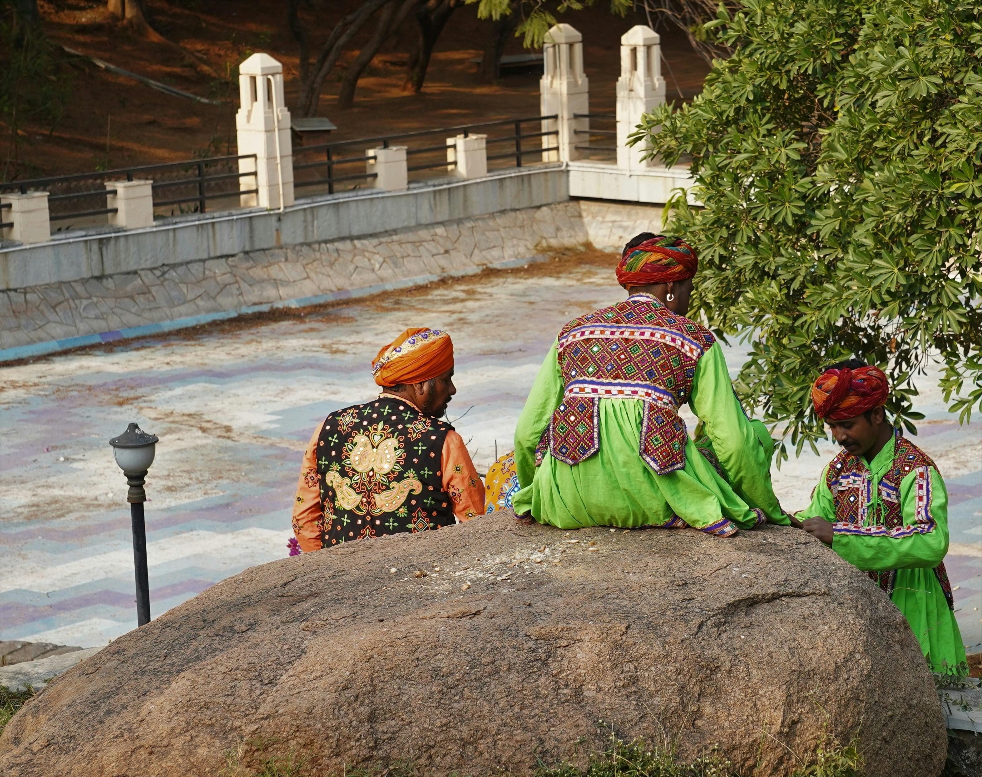 Vibrant costume colours  for a wedding 
 near  by