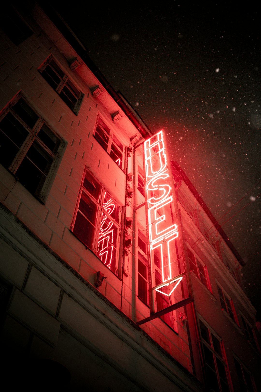 red and white led signage