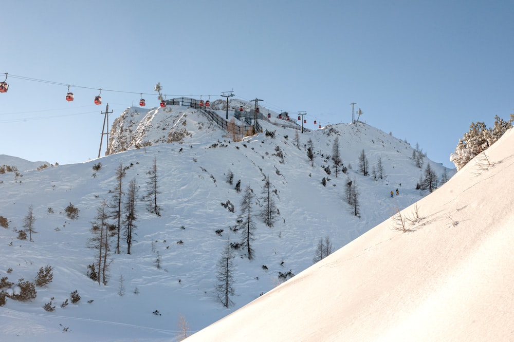 snow covered mountain during daytime