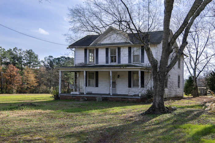 Two-story home with second-story addition