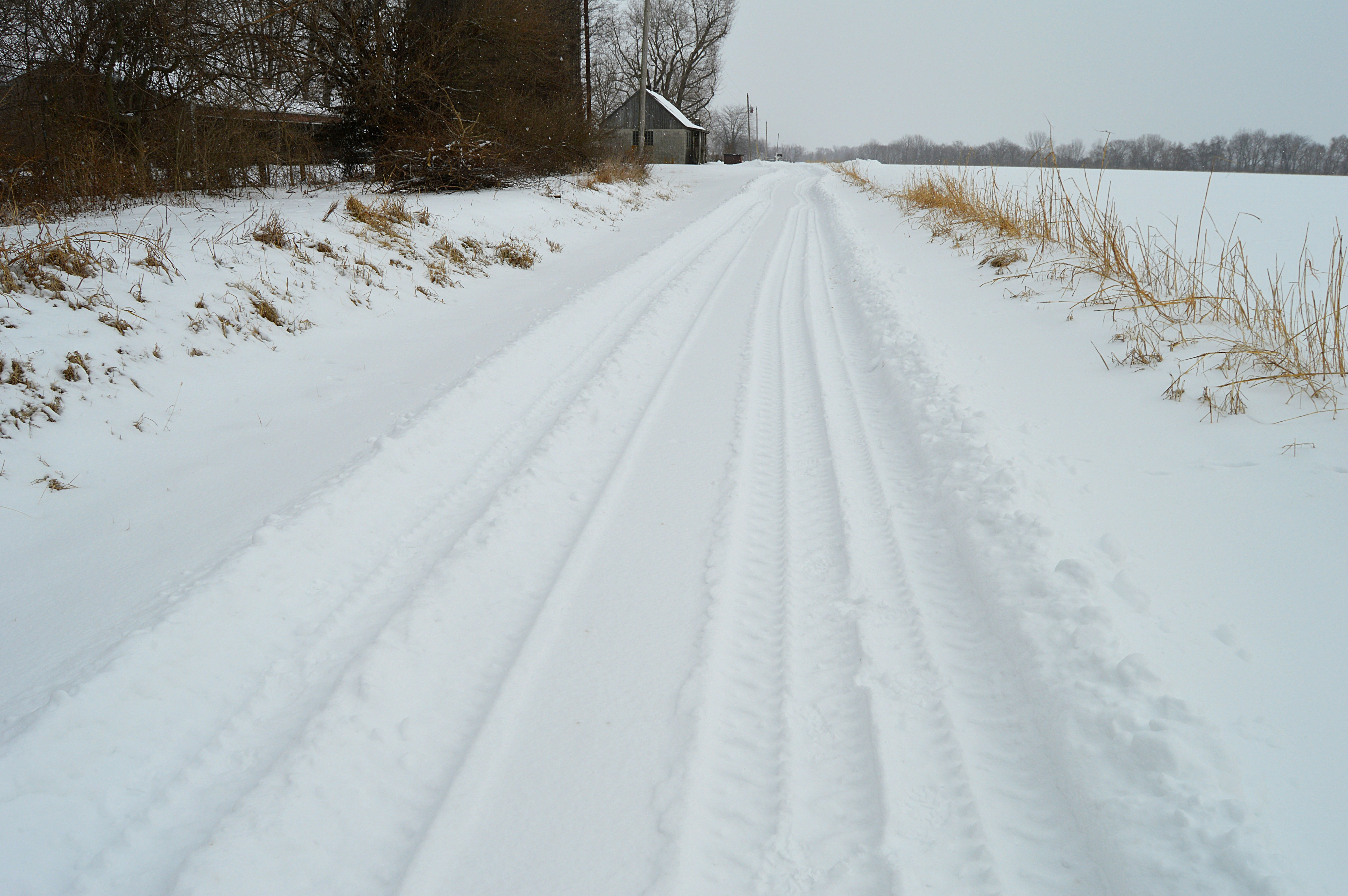 snow covered field during daytime