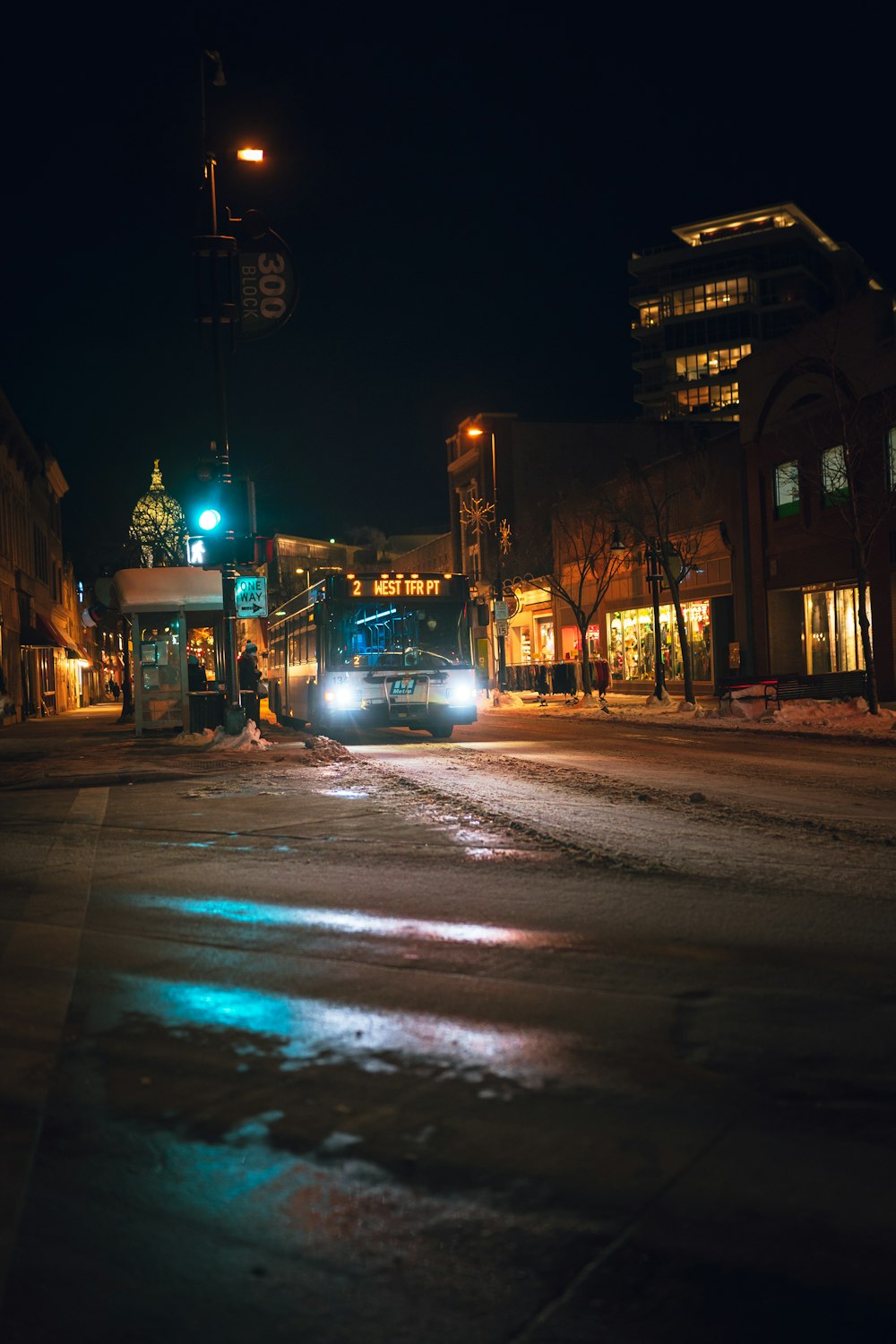 cars on road during night time