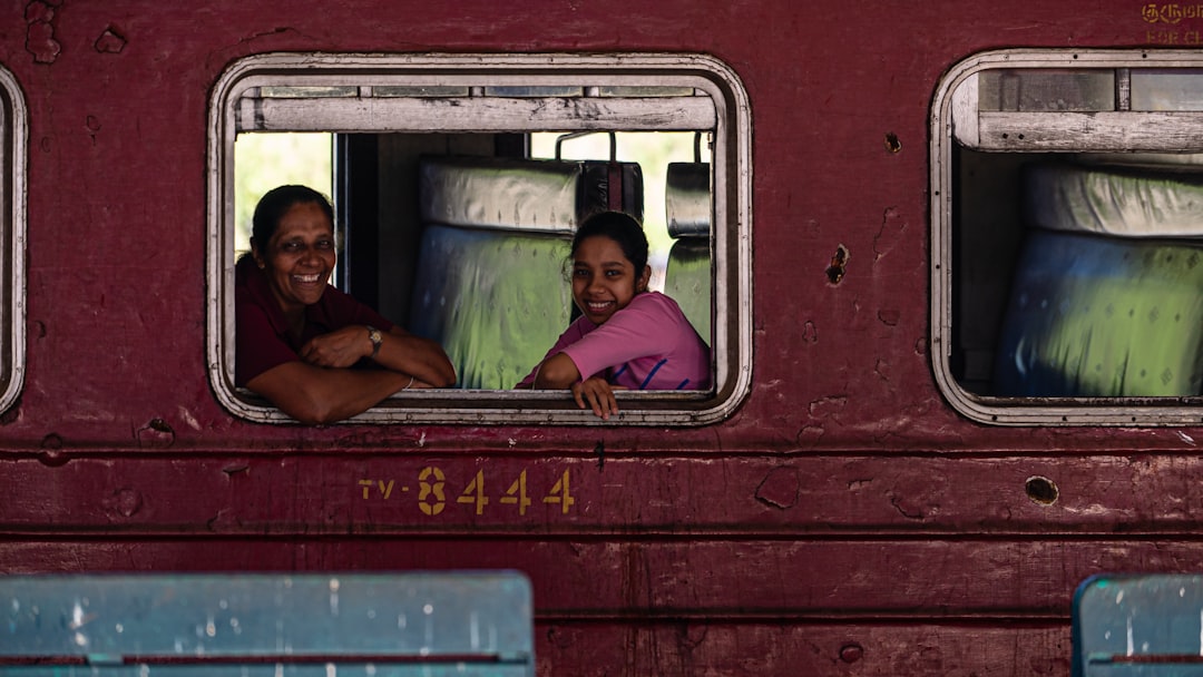 two happy travelers in Kandy, Sri Lanka