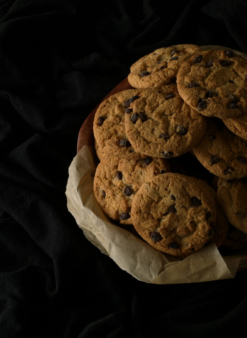 cookies on brown paper bag