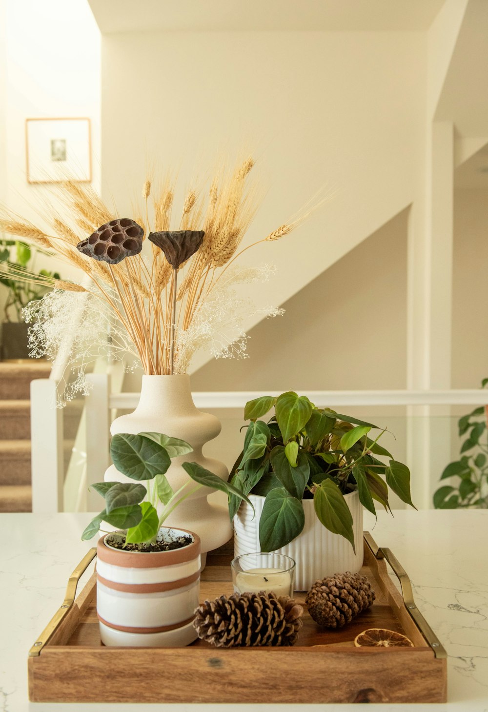 fleurs blanches dans un vase en céramique blanche