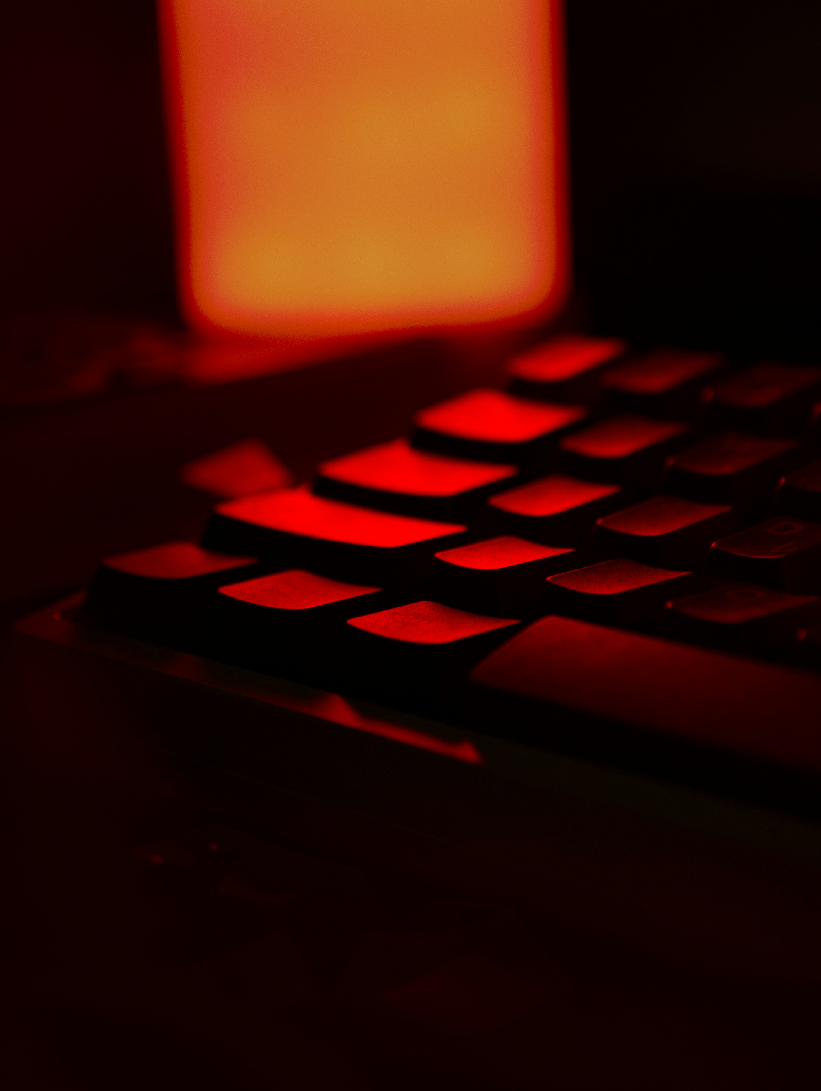 red and black computer keyboard