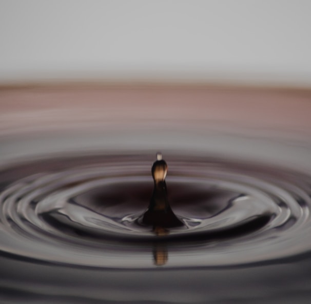 water drop in macro lens