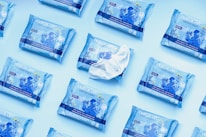 Close-up of premium wet wipes with elegant packaging designed for hotels.