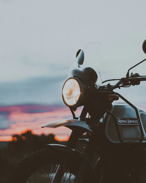 Adventure motorcycle used for Himalayan mountain expeditions