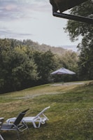 A peaceful outdoor setting for relaxation.