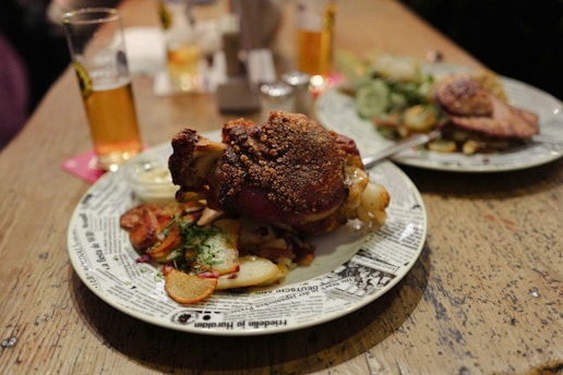 cooked food on white ceramic plate