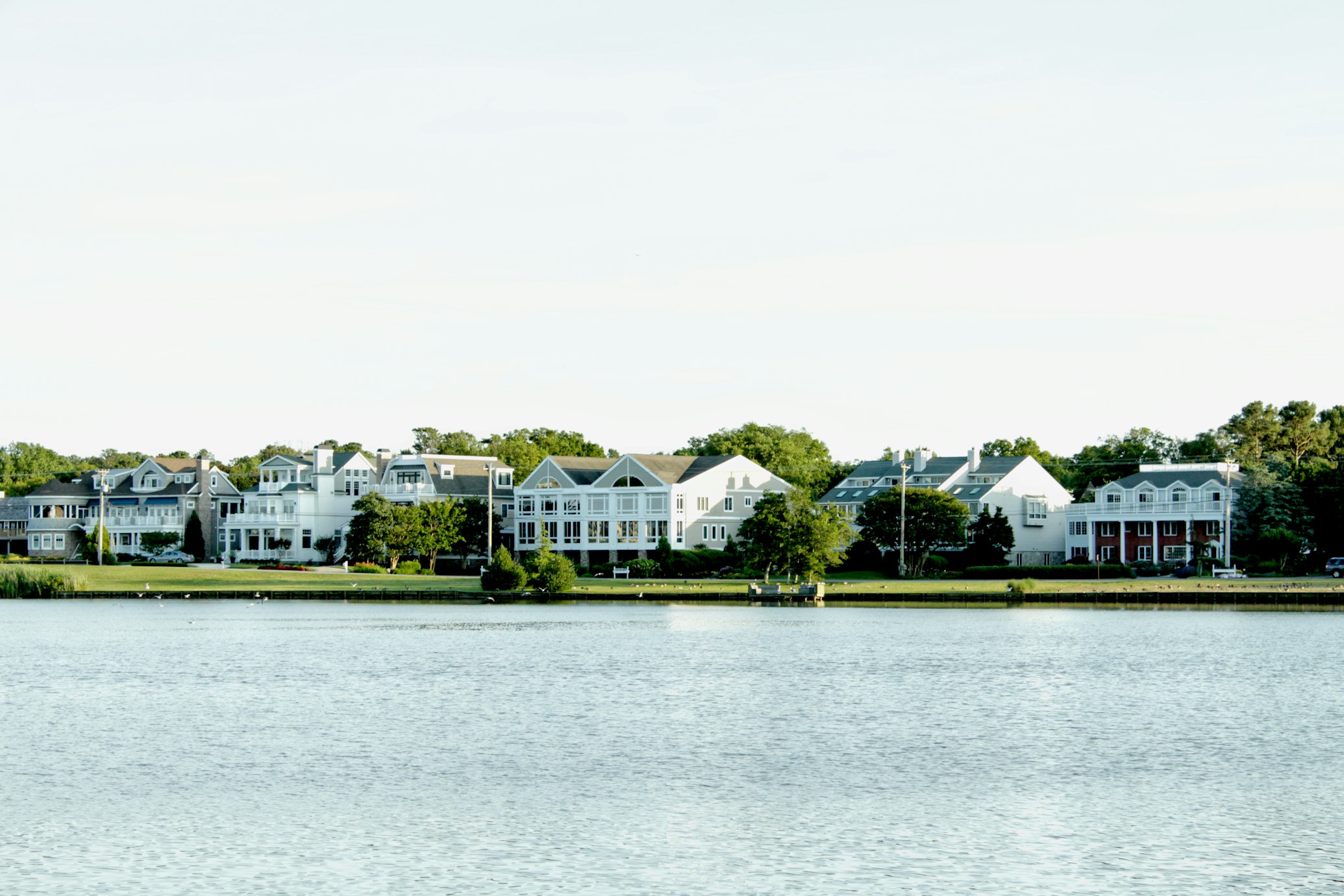 Beautiful houses lined up, depicting residential real estate in Delaware.