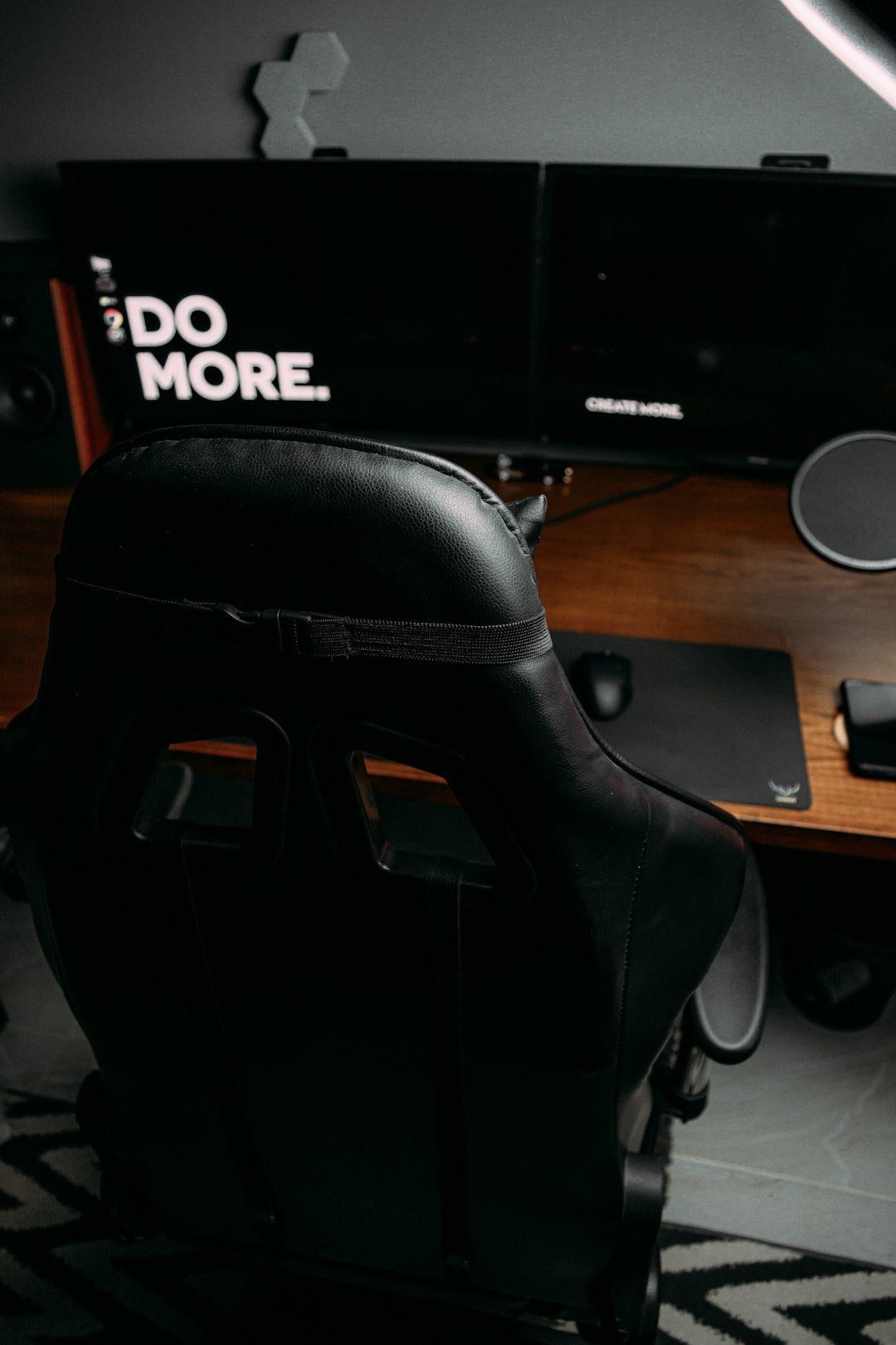 black leather office rolling chair