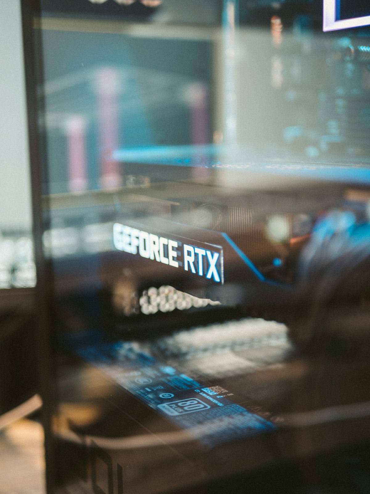 Forex trading desk setup with multiple monitors