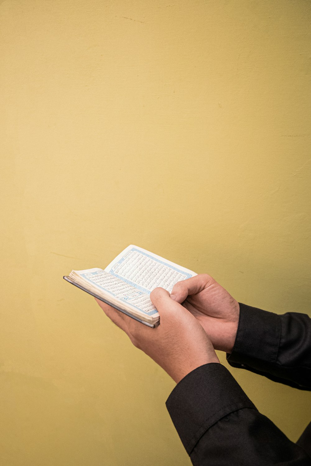 person holding white and brown book