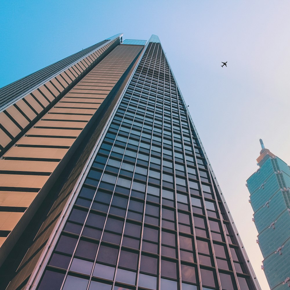 low angle photography of high rise building