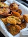 fried food on white paper