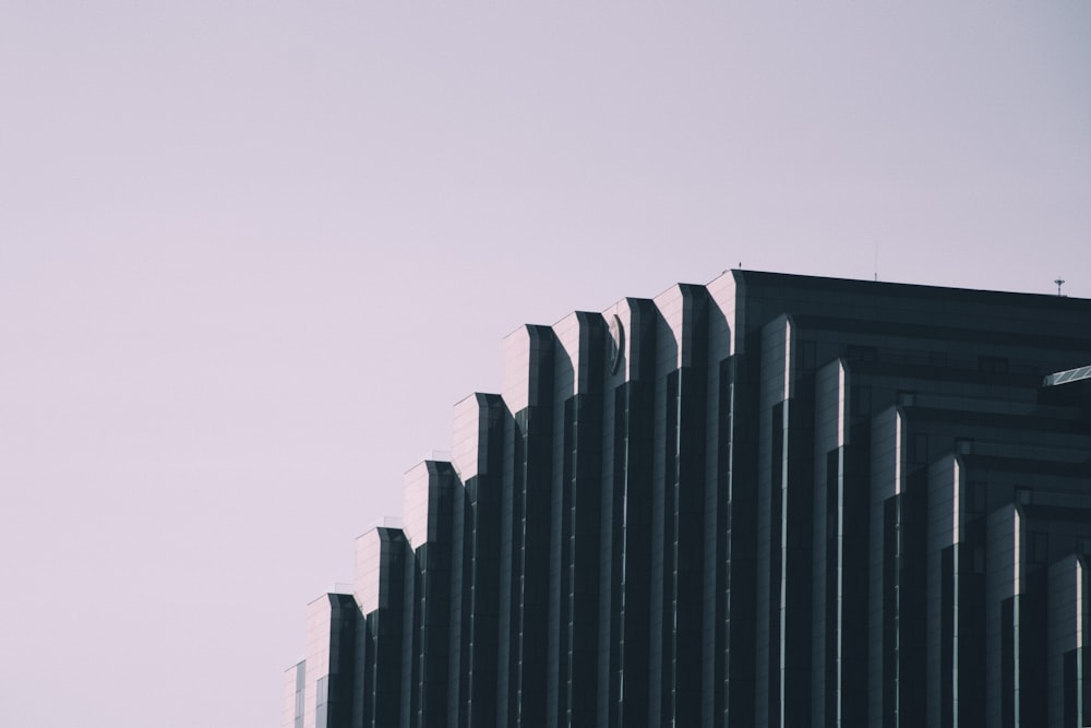 black and white concrete building