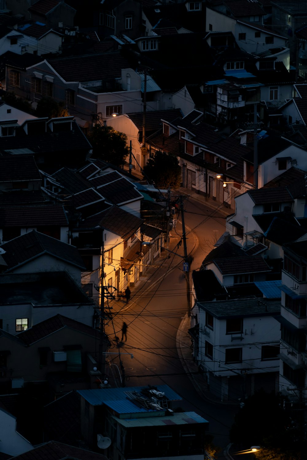 white and brown concrete buildings during night time