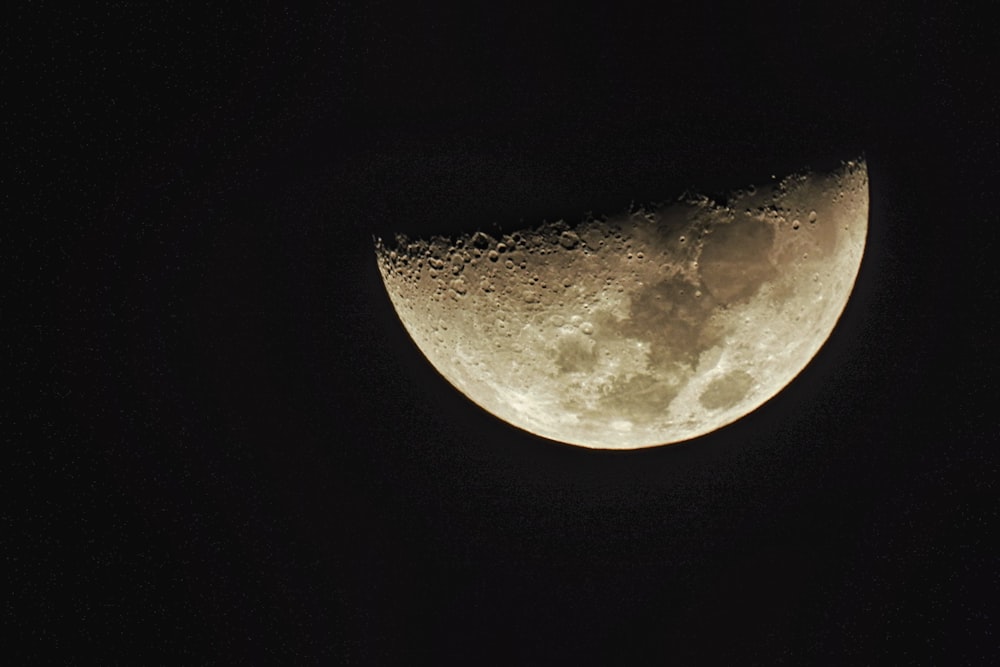 full moon in dark night sky