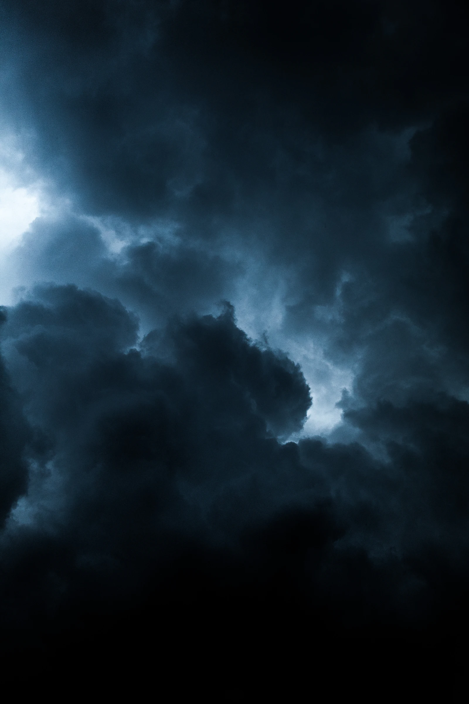 Dark blue storm clouds