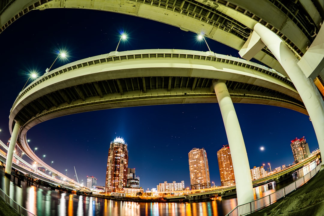 city skyline during night time