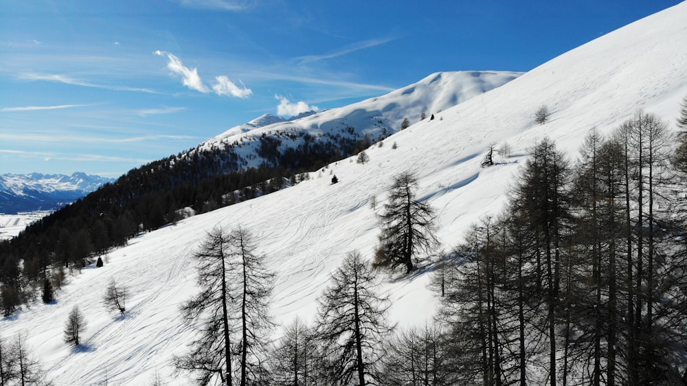 snow covered mountain during daytime