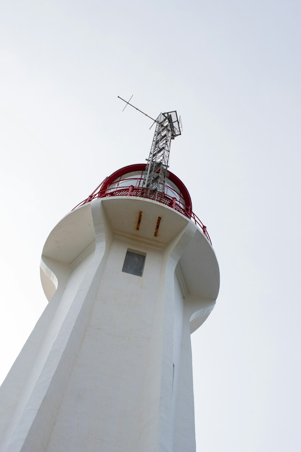 white and red concrete building