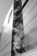 grayscale photo of high rise building