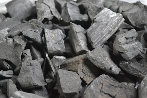 chunks of charcoal