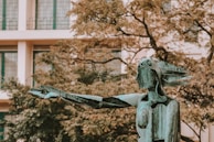 A minimalist sculpture symbolizing the dialogue between human thought and machine logic.