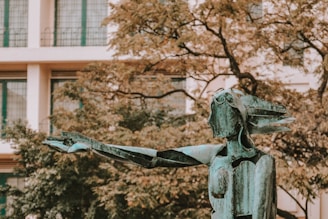 A minimalist sculpture symbolizing the dialogue between human thought and machine logic.