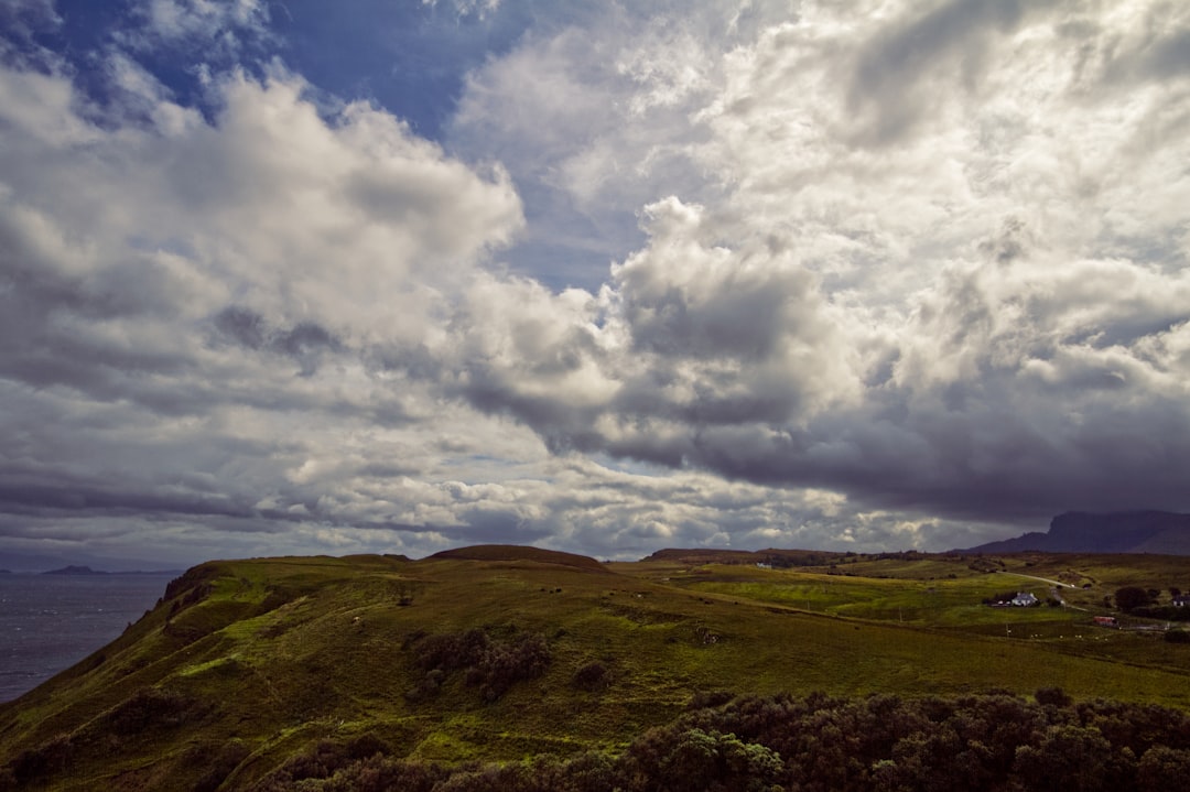 green grass field under cloudy sky during daytime